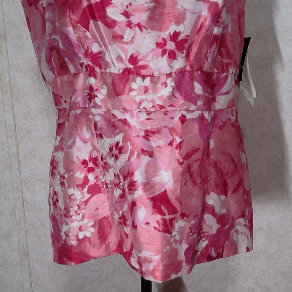 NWT Studio One 2PC Coral Top & Pant Set Back Zip Empire Waist ResortWear Size12 - Picture 5 of 13